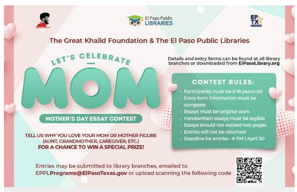 Invitan las bibliotecas públicas de El Paso al ensayo del Día de la Madre