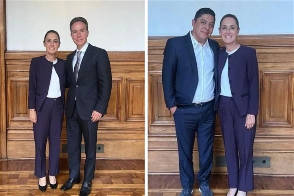 Se reúne CSP con líderes del PVEM en Palacio Nacional